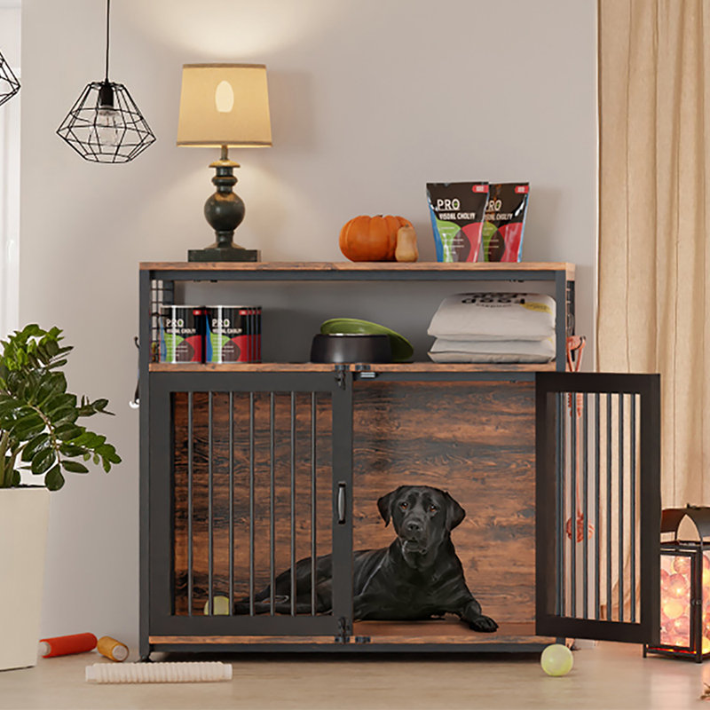 Tucker Murphy Pet™ Charne Dog Crate Furniture, Metal Kennels with
